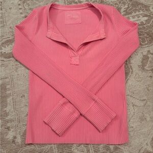 Aerie Pink Ribbed Women's longsleeve